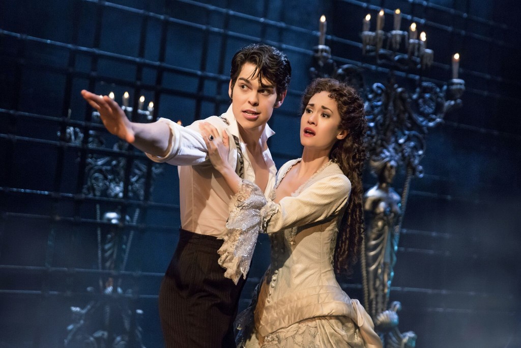 Rodney Ingram and Ali Ewoldt in Phantom of the Opera on Broadway. photo: Matthew Murphy